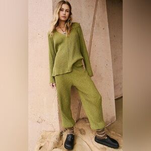 FP Beach Free People Beach Justine Sweater Set in Grape Leaves Size Large